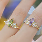 Vintage Marquise Lavender Stone Cocktail Ring